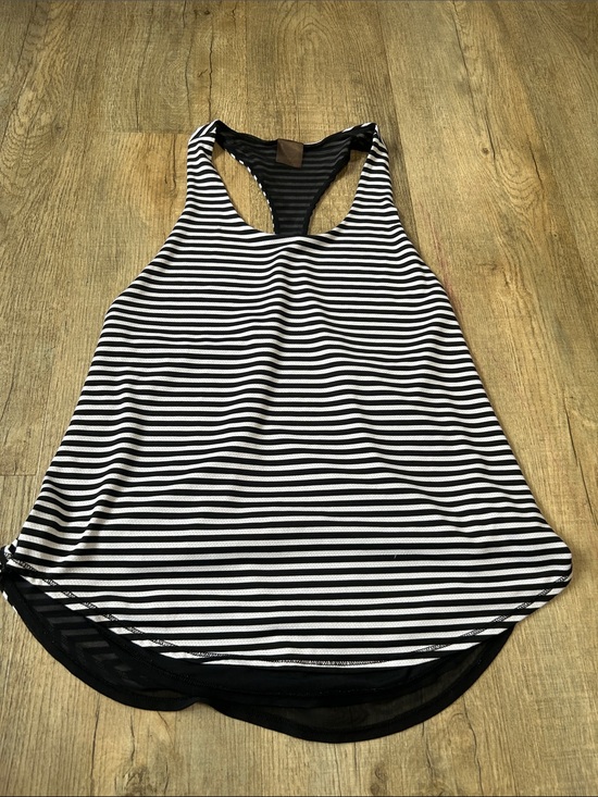 CALIA by Carrie Underwood Tops - Calia Striped Racerback Tank Top - Black & White